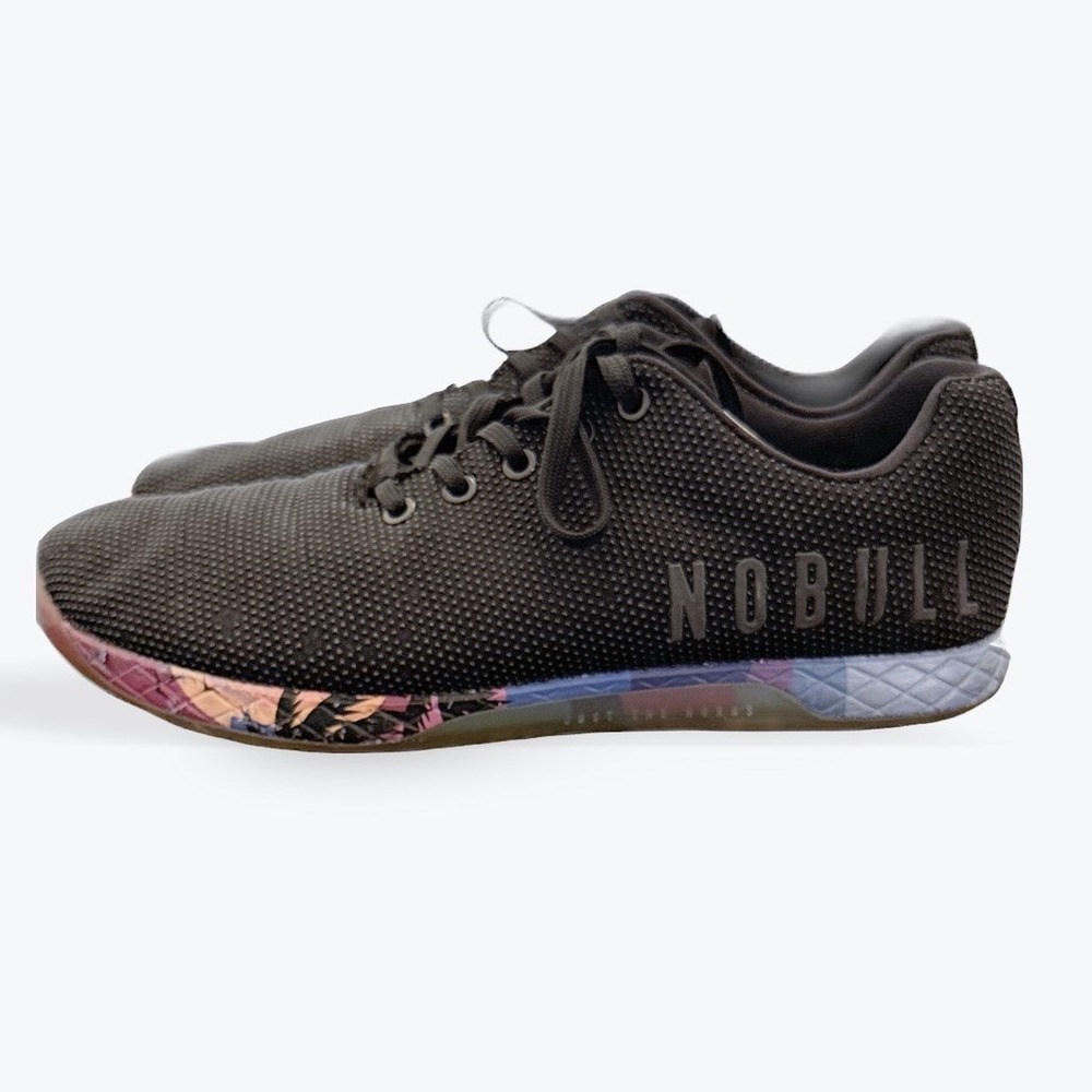NOBULL Black SuperFabric Sunset Palm Tree Trainers Mens 10 Womens 11.5 Shoes